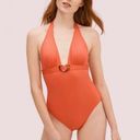 Kate Spade NWT  Lychee Halter Tortoise Shell Heart One Piece Swimsuit Size XL Photo 0