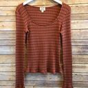 Project Social T PST By  Kimora Sweetheart Rib Knit Striped Top Size Large NWOT Photo 0