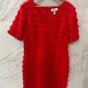 Badgley Mischka Belle  grace dress Lash Fringe Red Dress Photo 5