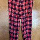 Aerie  Red Plaid Flannel Pajama Jogger Pants Size Large Photo 3