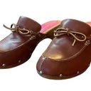 Isaac Mizrahi  Leather Slip On Mule Clogs Size 10 Photo 0