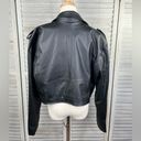 Pretty Little Thing  Cropped Faux Leather Motorcycle Jacket Black-16 Photo 3