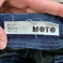 Topshop  Moto Tie Front Straight Leg Jeans Photo 4