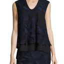 Jason Wu  GREY Women Sleeveless Layered Floral Lace Top, Blue Size 4 Photo 0