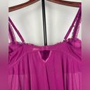 Frederick's of Hollywood Frederick’s of Hollywood Fuchsia Purple Mesh Ruffle Lingerie Sheer Top Dress Photo 7