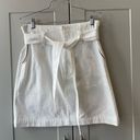 Rag and Bone  White Darted High Waisted Paperbag Belted Denim Mini Skirt 26 Jean Photo 0