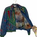 Anage Denim Embellished Paisley Jacket Sz Large Photo 7