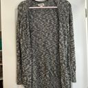 Mudd Charcoal Gray Long Cardigan Photo 0