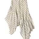 LUCHA the Label Linen Handkerchief High Low Stripe Cream Beige Skirt Sz 4 Tan Photo 0