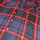 Isabel Maternity Plaid Flannel Button Down Shirt Medium Photo 6