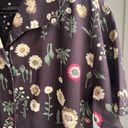 Orvis  Women Easy Blouse Floral Printed Short Sleeved Camp Brown Shirt, Size M Photo 1