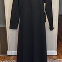 Tuckernuck  Black Beaded Harper Quilted Midi 3/4 Sleeves Dress NWT Size Large Photo 0