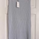 Proenza Schouler  Ribbed Knit Midi Skirt NWT Medium Light Blue Photo 5