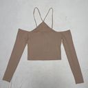 West of Melrose Women’s  Cold Shoulder Beige / Tan Sweater size Medium Photo 4