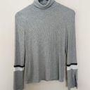 Generation Love  Andrea Color Block Turtleneck Top Long Sleeves Gray NEW Size XS Photo 0