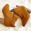 EXPRESS NEW  Suede Block Heel Ankle Boot Brown 10 Photo 2