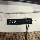 ZARA  Woman Check Plaid Wide Leg Pleated Dress Formal NWT Long Casual Pants M Photo 10