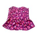 American Eagle  AE Strapless Floral Sweetheart Neckline Peplum Bodice Top Large Photo 0