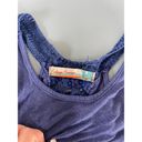 Vintage Havana  womens blue tank top lace embellished cropped size L Photo 4