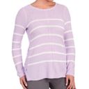 The Moon Design365 Striped Crew Neck Sweater Knit Violet Pullover Size L MSRP $108 Photo 13