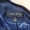 Anne Klein  Blue Suede Leather Jacket - Size Small Photo 4