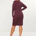 Lane Bryant  Ponte Sheath Dress Long Sleeve, Burgundy Plus Size 16 New w/o Tag Photo 7