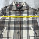 Woman Within  Gray Black White Plaid Lined Button Up Winter Jacket Coat 18W Photo 11