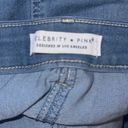 Celebrity Pink Buttoned Front Denim Skirt Photo 5