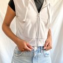 H&M Sleeveless Cropped Zip Up Hoodie Jacket Photo 3