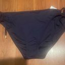 La Blanca  Side Tie Hipster Swim Bottom Indigo, Gold Card Ends, B80, Size 12, $20 Photo 4