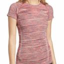 Zella  Women's 'SPACE DYE' Burgundy London Short Sleeve T-SHIRT Top Size XSmall Photo 0