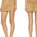 Lovers + Friends  Revolve Mini Skirt Faux Suede Belted Khaki Size Small NWOT Photo 7