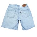 Levi’s Levi's Premium 501 90s Jean Shorts Light Wash Indigo Blue Raw Hem Size 26 Photo 1