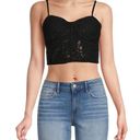 BCBGMAXAZRIA Black Lace Bustier Top Photo 0