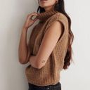 Madewell NEW  Stimpson Sweater Vest Chunky Wool Blend Mock Neck Brown Women's S Photo 9