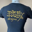 Ed Hardy  | Vintage Black Y2K Fitted Graphic Tee Sz XS Photo 5