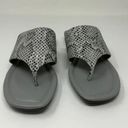 Donald Pliner  Kent Snake Python Leather Embossed Flat Slip On Sandals Shoes Gray Photo 1