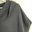 Chico's Chico’s Size 3 XL 16 Nina Cowl Neck Sweater Cotton Blend Black Sleeveless Poncho Photo 3