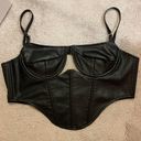 Leather Corset Top Black Size M Photo 0