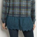 Anabelle's NWT Annabelle Plaid Hooded Tunic Top Long Sleeve Sz M Photo 4