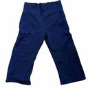 Ralph Lauren L-RL navy wide leg size large capri leggings. Photo 0