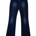 Just Cavalli  VTG Y2K Women’s Sz 24 Low Rise Logo Patch Flare Dark Wash Jeans Photo 0