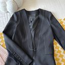 BCBGMAXAZRIA Black Blazer With White Stitching  Photo 6