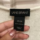 Lane Bryant Faux Wrap Front Tie Back Cream Sweater Photo 4