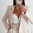 ZARA  White Cropped Bra Top Photo 0