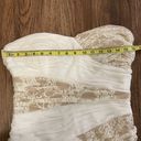 City Triangles Bodycon Strapless Ruffled Dress Gold White size XL Photo 7