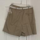 Cabin creek  NWOT khaki pleated shorts with canvas belt. Photo 1