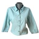 Columbia  Sportswear Company Women's Light Blue Button Up 3/4 Sleeve Size XL Photo 0