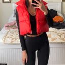 Red Puffer Vest Photo 3