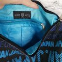 Robin Ruth "JAPAN"  Fabric Purse Tote Zip Closure Black Blue Photo 10